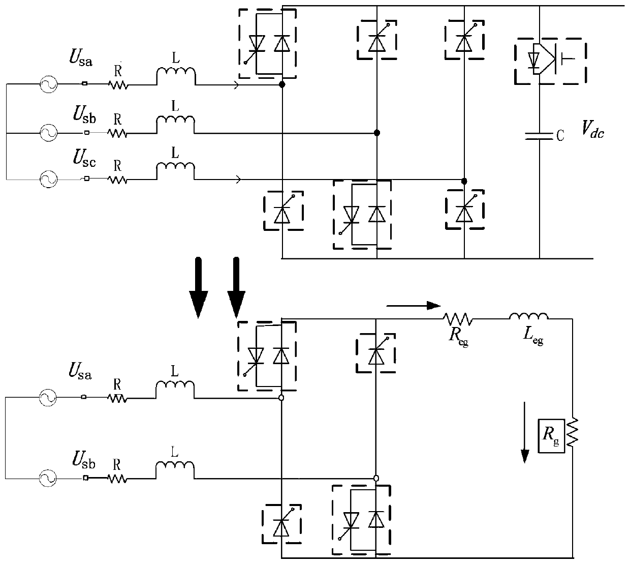 Direct-current microgrid fault isolation method based on alternating-current circuit breaker removal