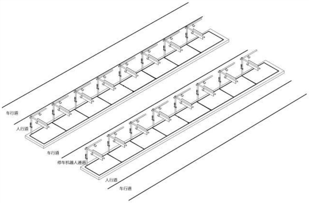 Emergency parking method for tandem parking hall of open structure