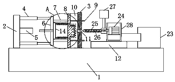 Plastic injection molding machine with cooling mechanism