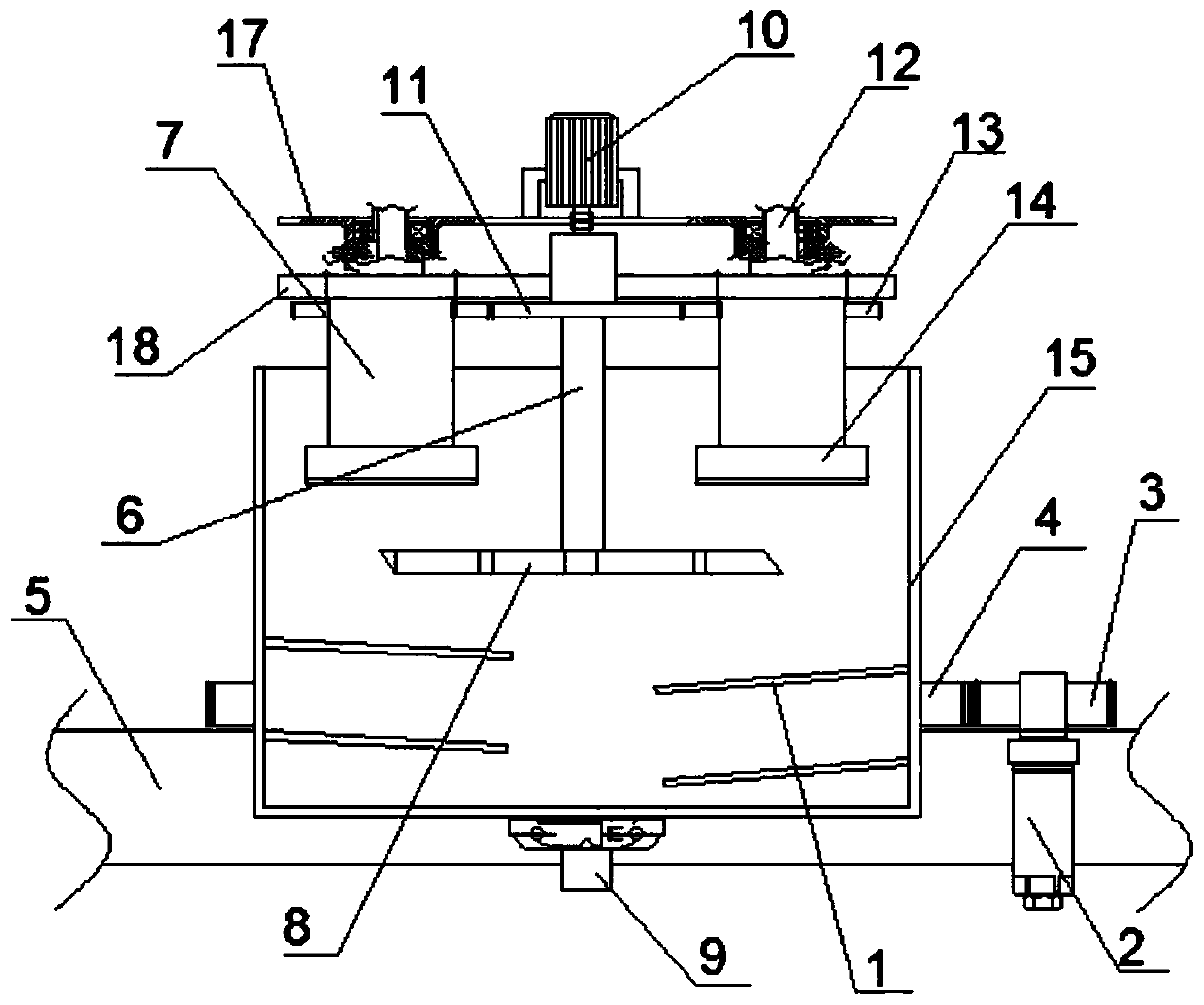 Mixing device for canned painting pigment production