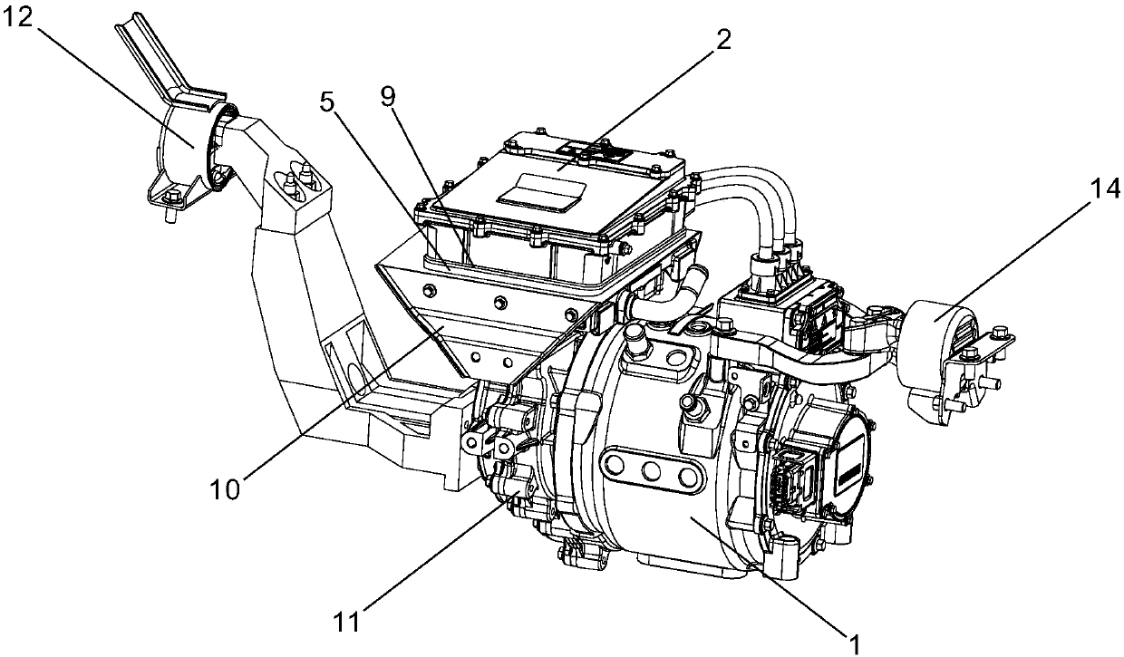 Integrated mounting structure of electric vehicle driving system