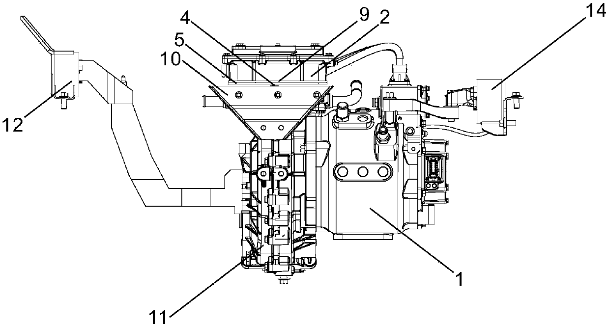 Integrated mounting structure of electric vehicle driving system