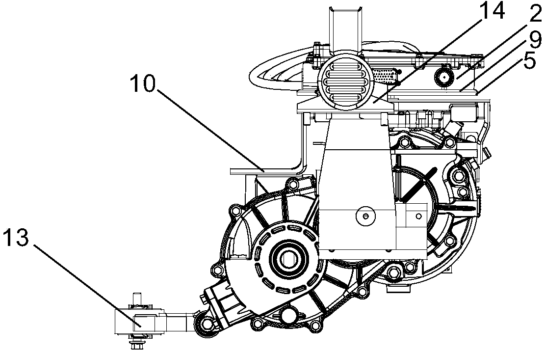 Integrated mounting structure of electric vehicle driving system