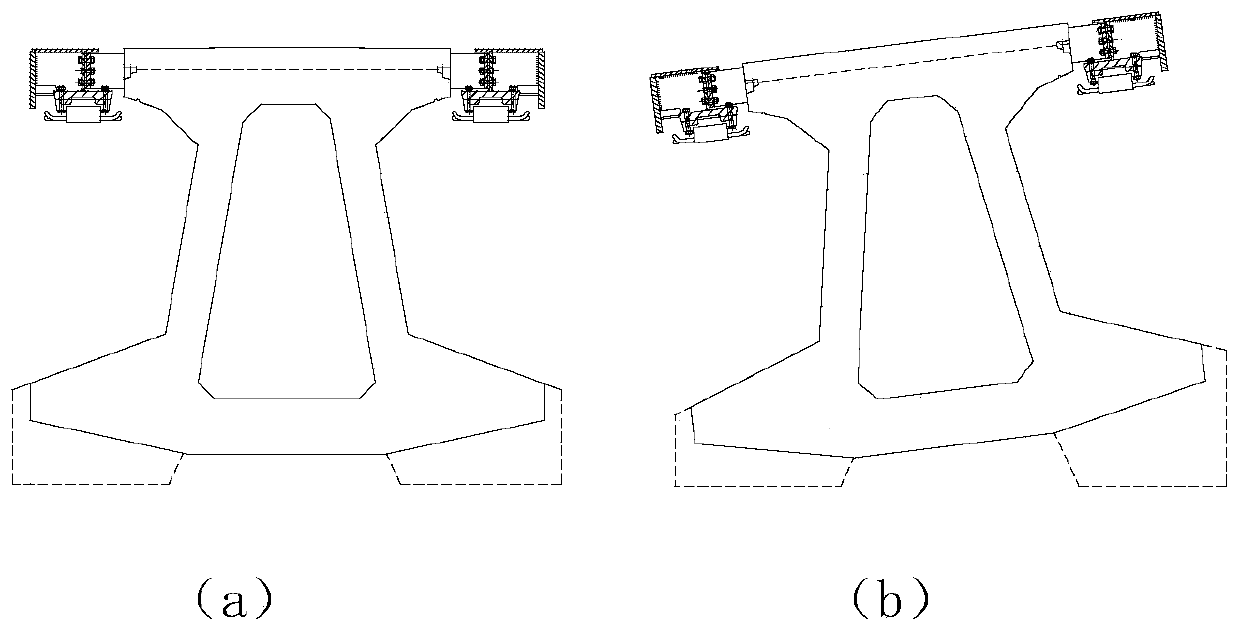 High-speed maglev track and bridge beam part structure containing longitudinal-cross beam type track section