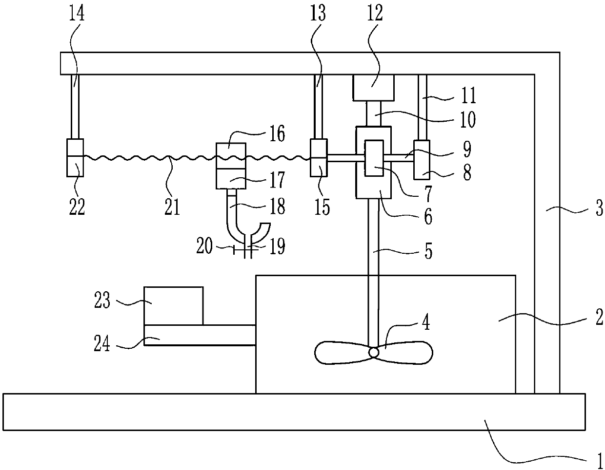 An automatic sampling device for chemical testing