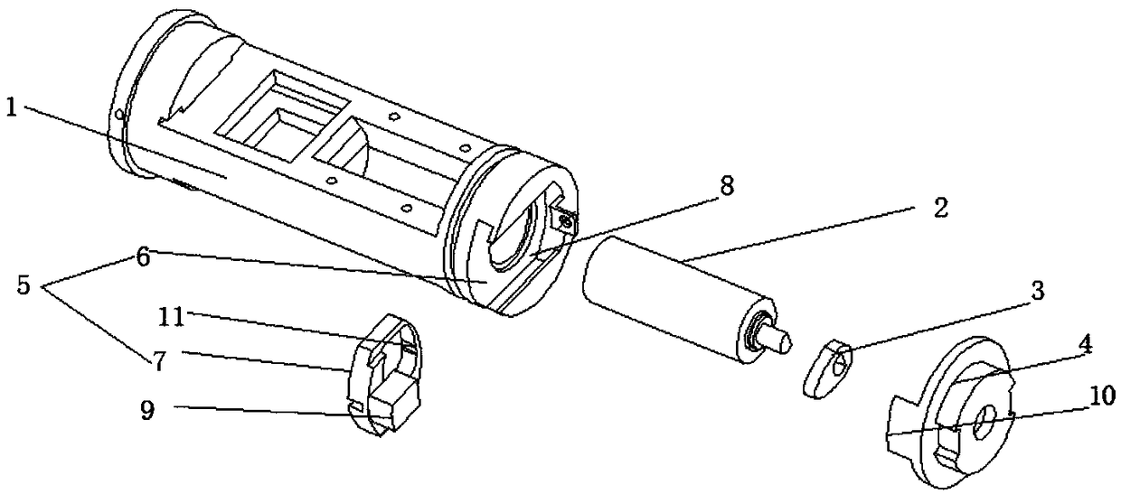 Electronic locking core limiting self-locking clutch device