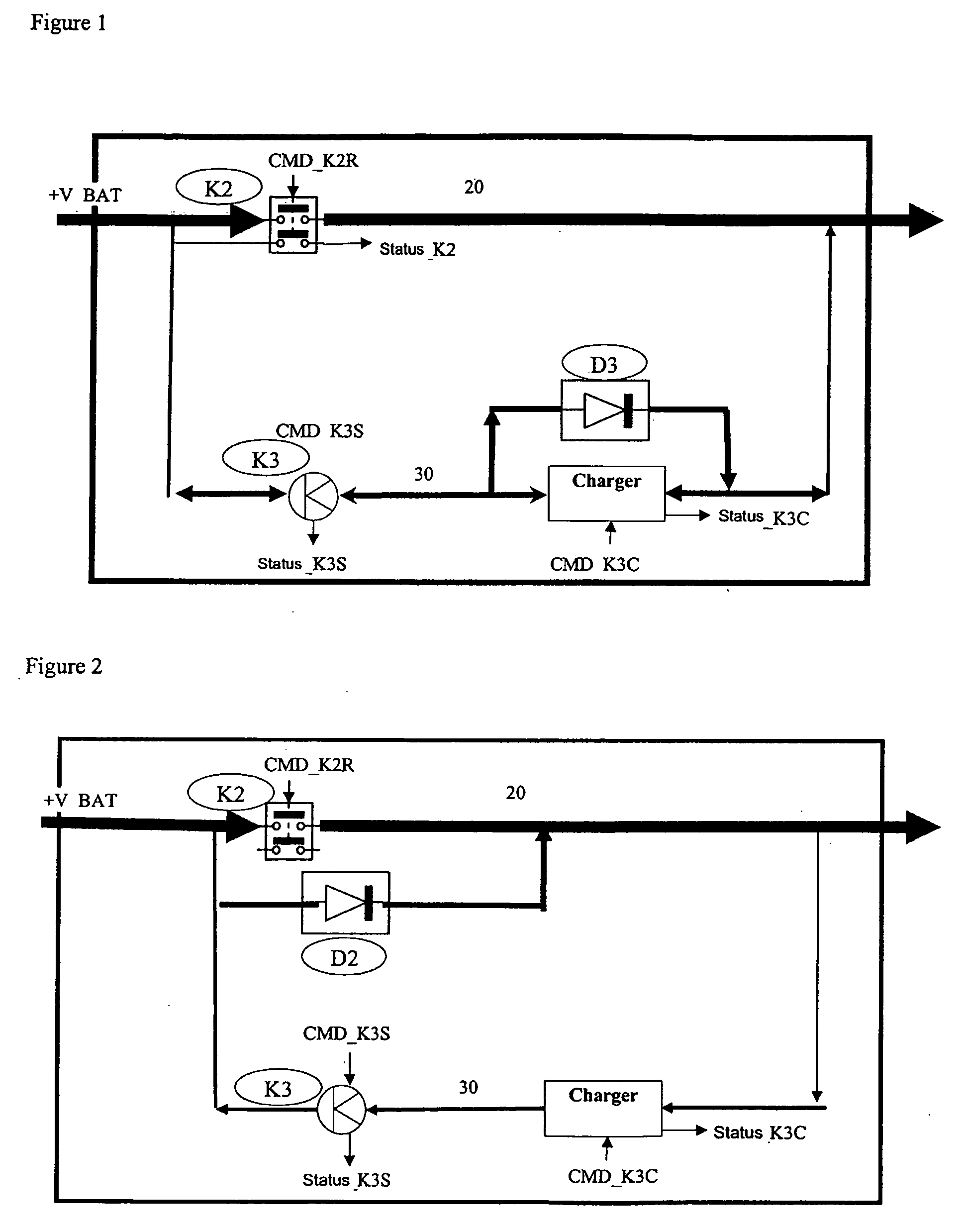 Electronic system for a battery