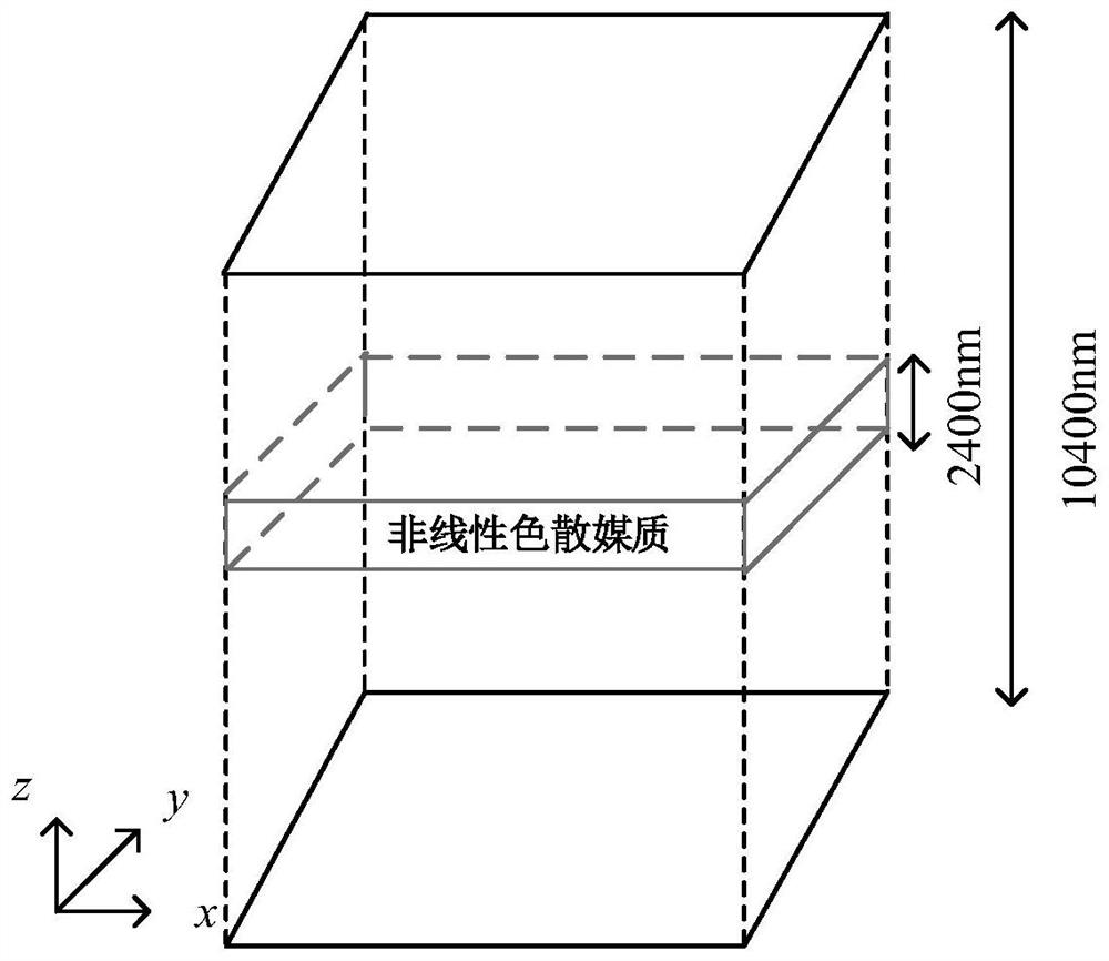 Simulation method for electromagnetic problem containing nonlinear dispersive medium