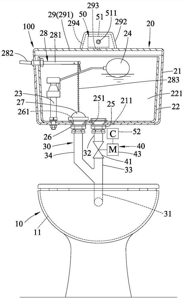 Intelligent full-automatic flush toilet structure