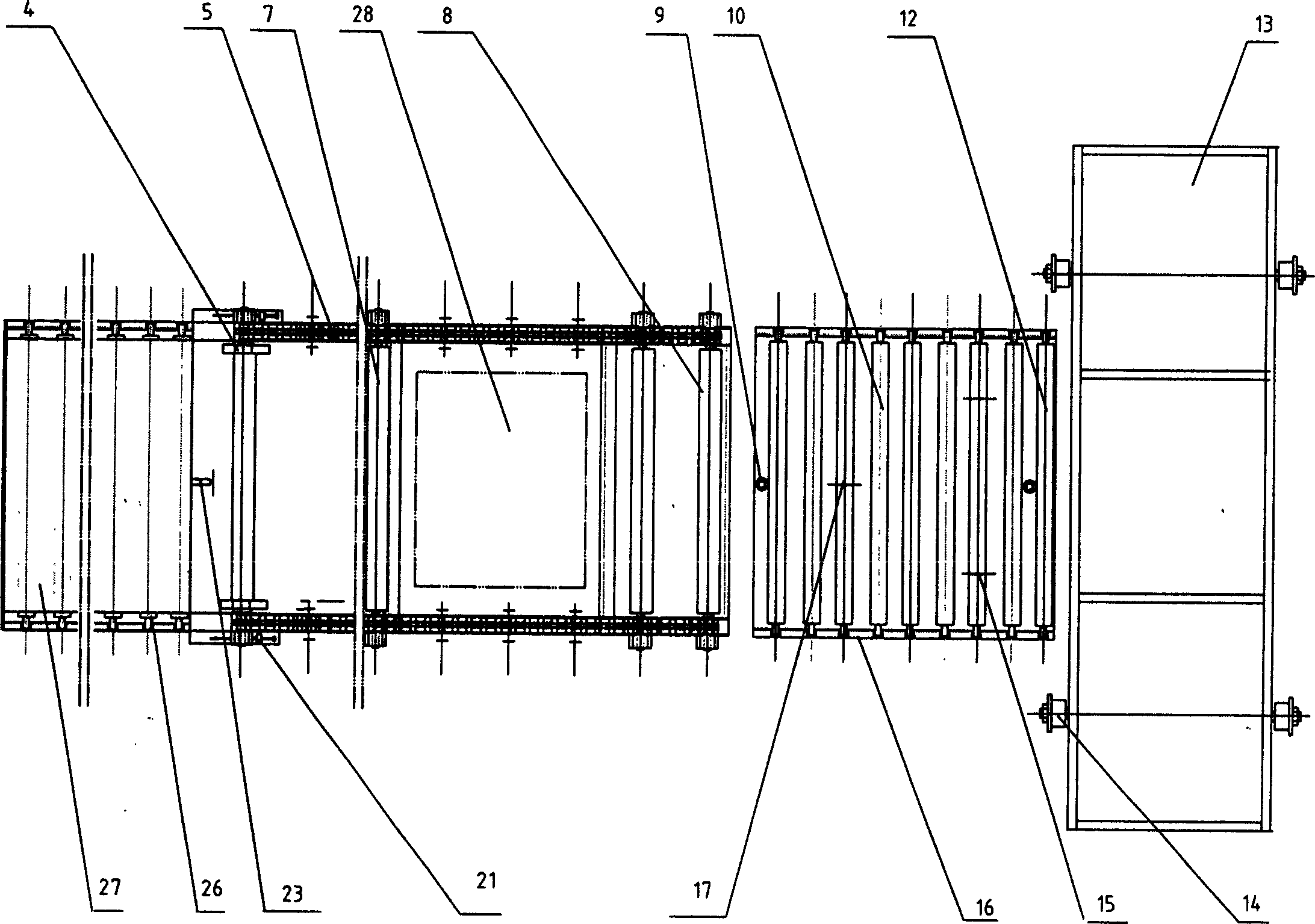 Flyash brick transfer device