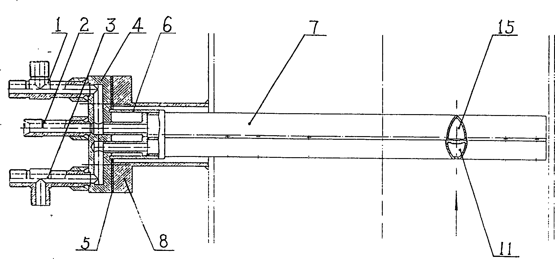 Uniform speed flow measuring device possessing speed raising function