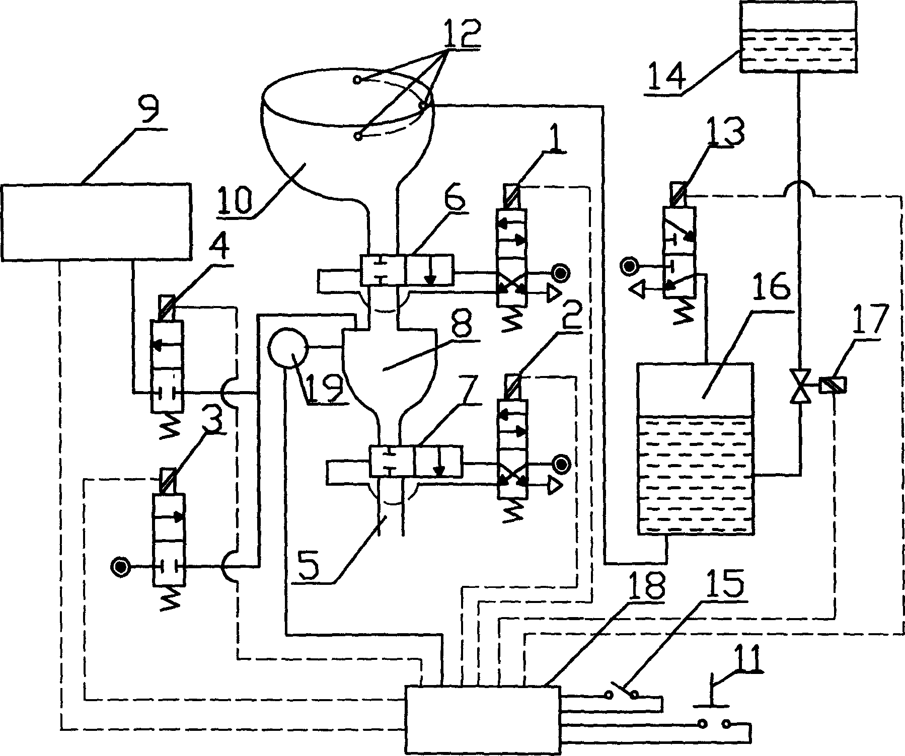 Toilet excrement discharge system for high speed train