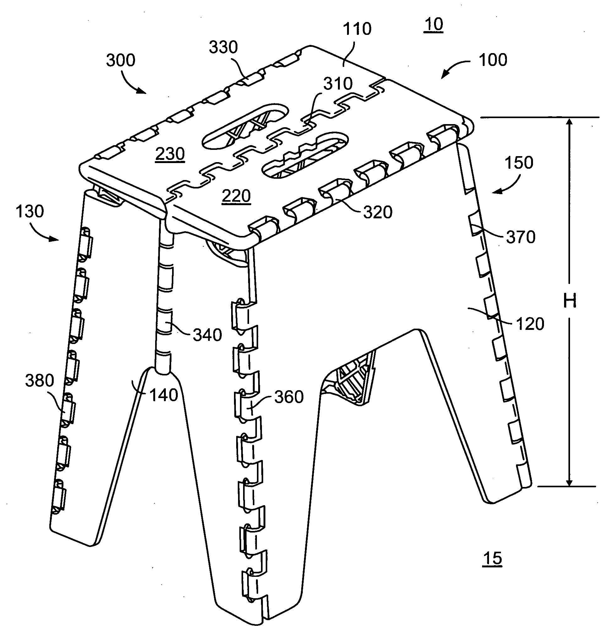 Locking collapsible seat apparatus