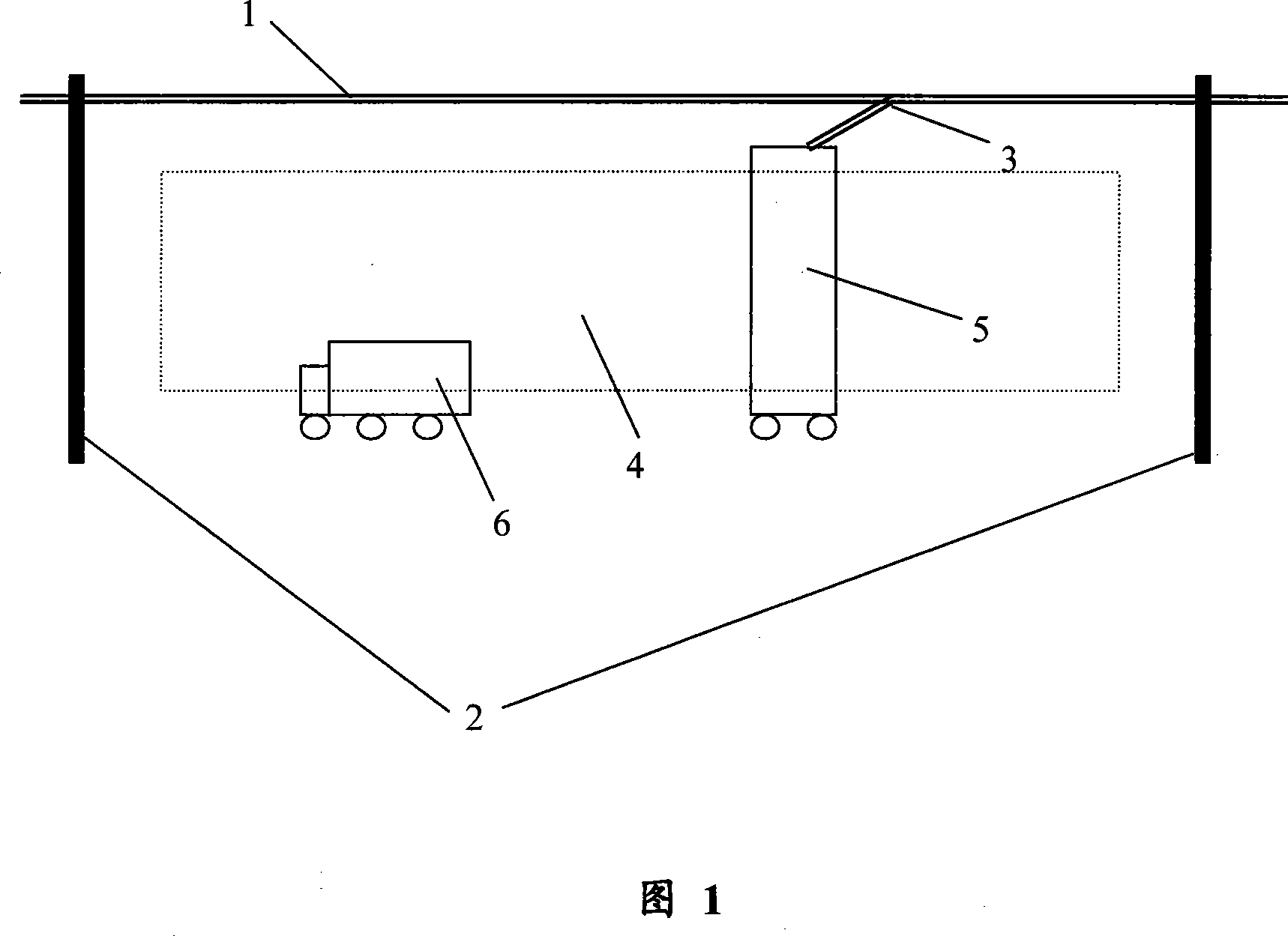 Suspended electric network power supplier for port container tyre