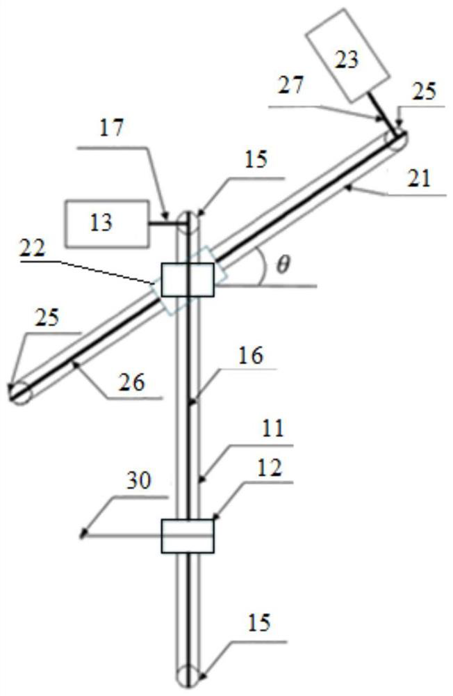 Underwater movable measuring device for measuring high-temperature steam spraying condensation temperature