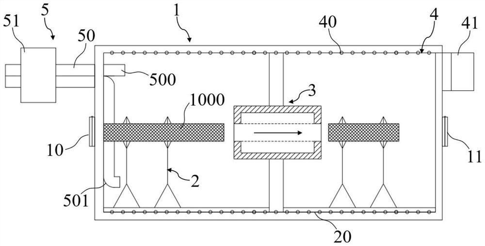 A rock test sample cutting device and cutting method in a fidelity environment