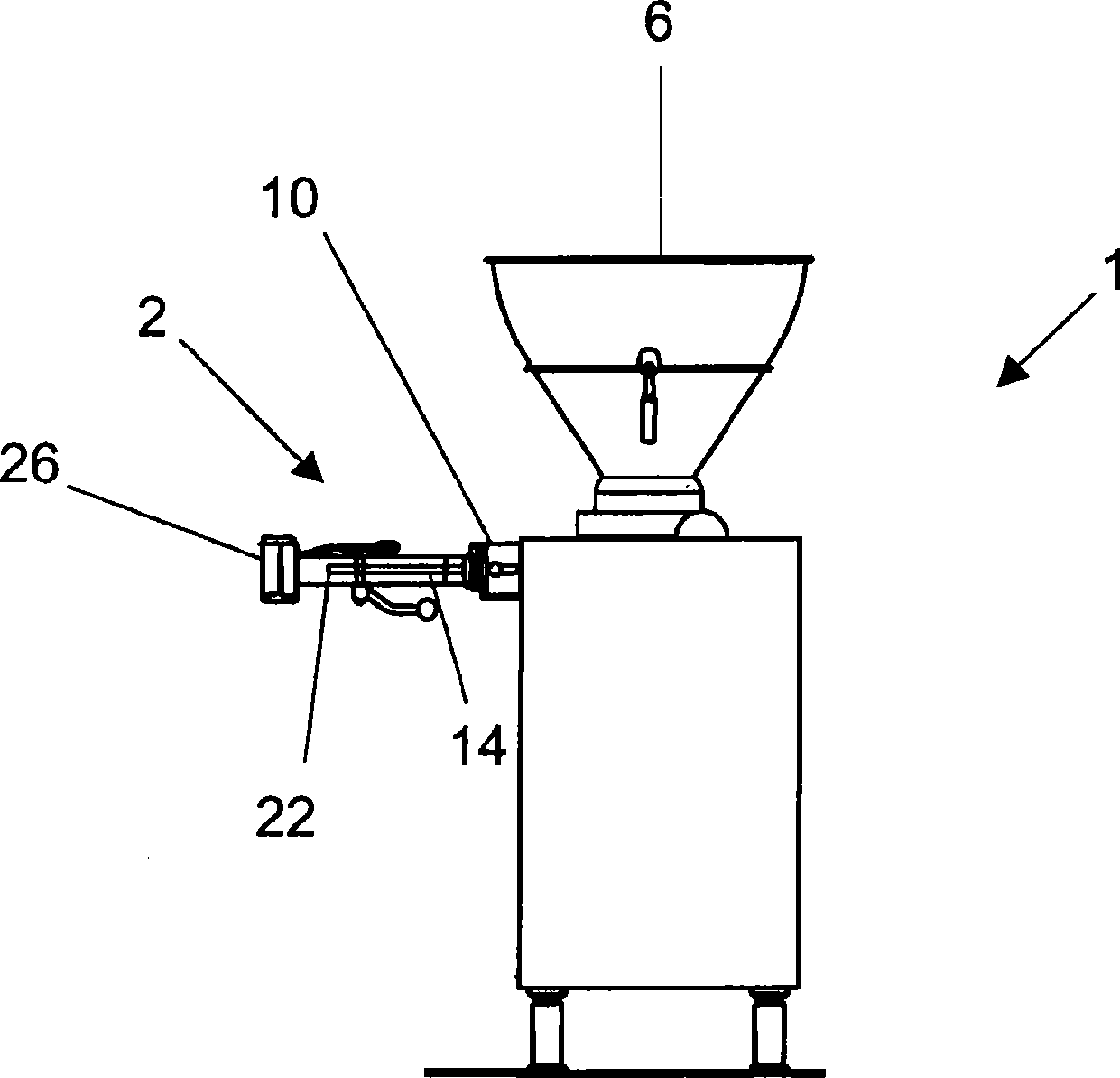 Filling apparatus, machine and method for filling of casings, particularly sausage casings