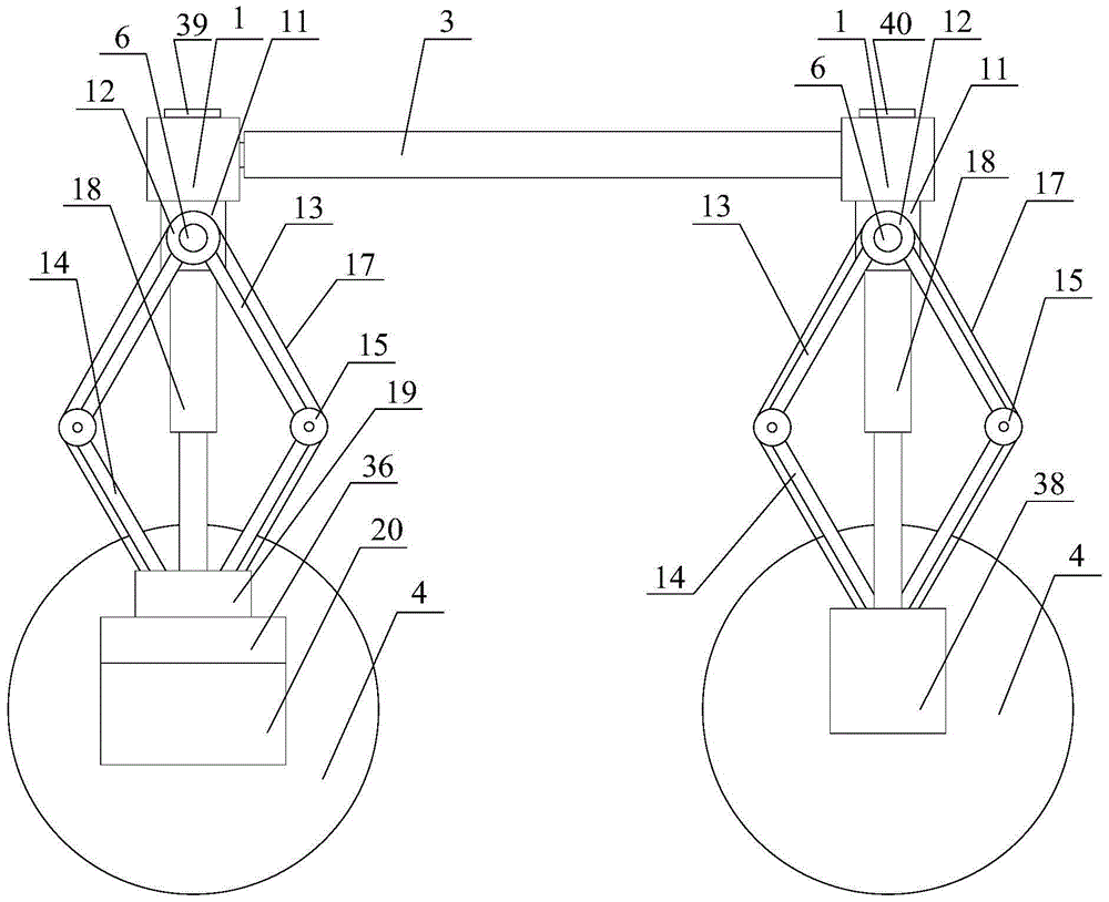 A self-balancing forest vehicle chassis