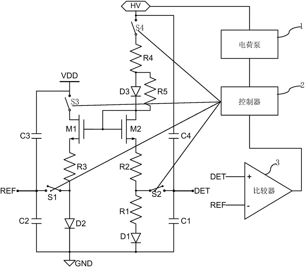 Stabilizing circuit of charge pump output voltage