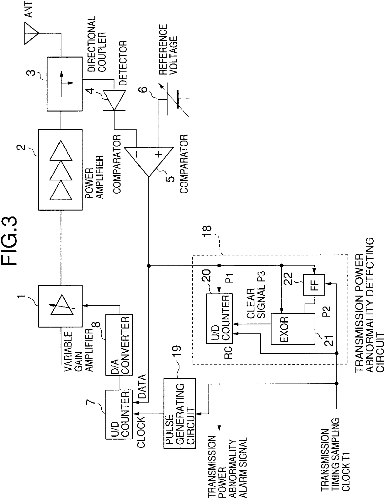 Automatic transmission power control circuit