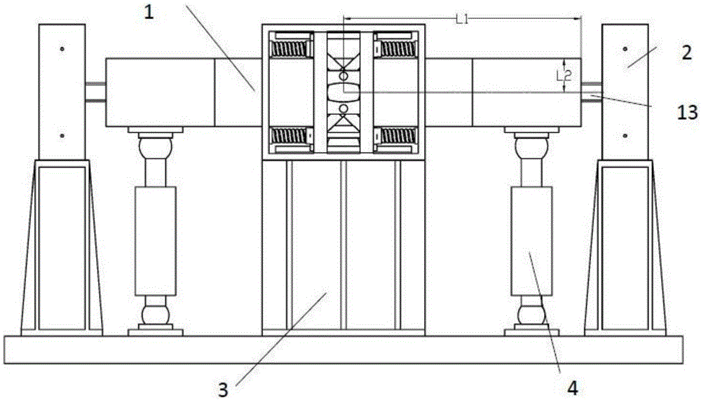 Non-linear elastic auxiliary vibrating device and vibration swinging bench