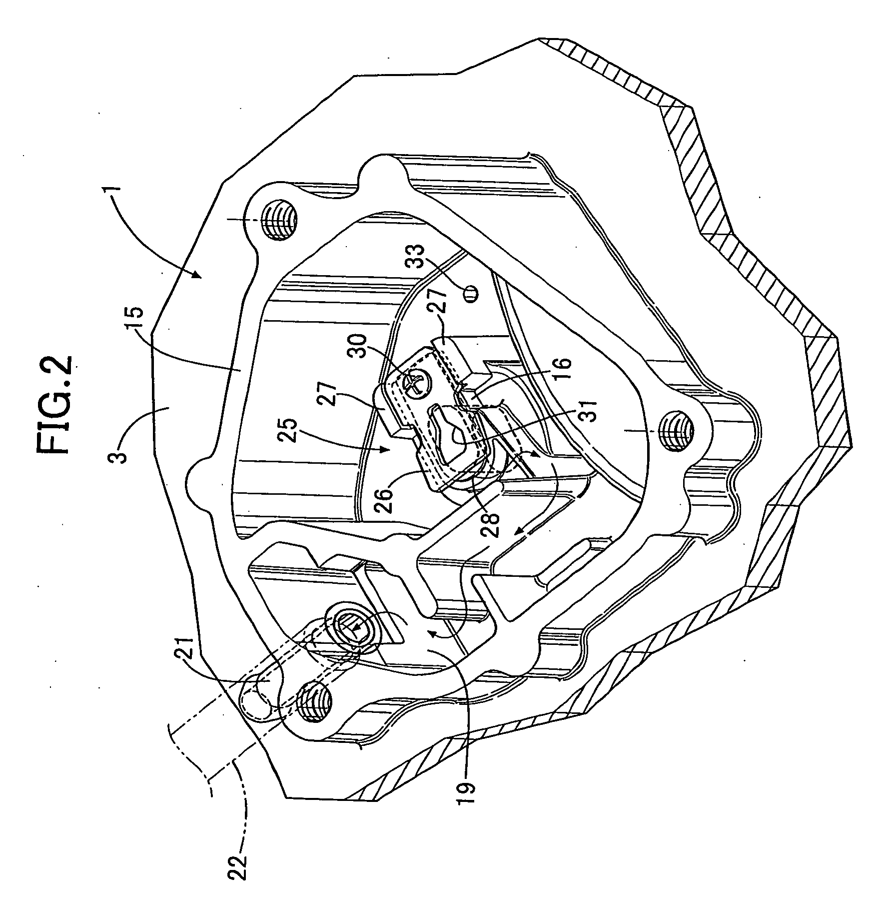 Breather device for engine