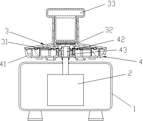 Plane squeezing type juicer