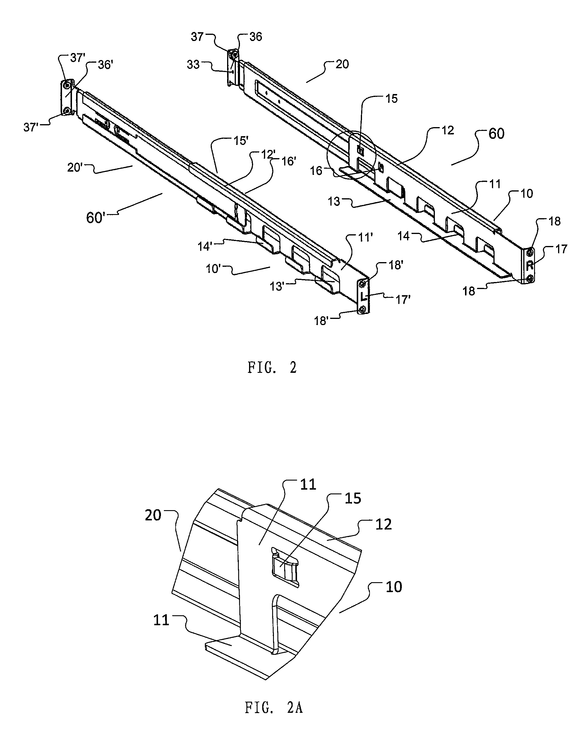 Slide rail assembly and slide rail assembly pair