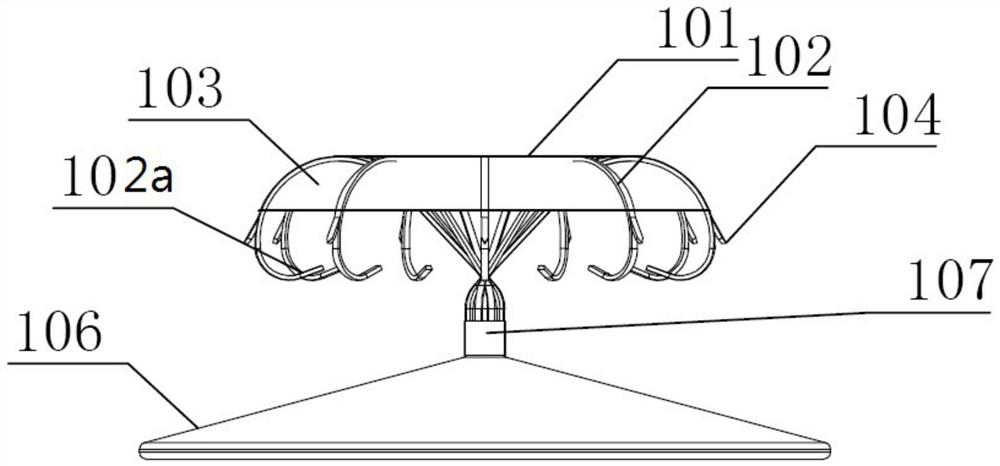 Left auricle plugging device