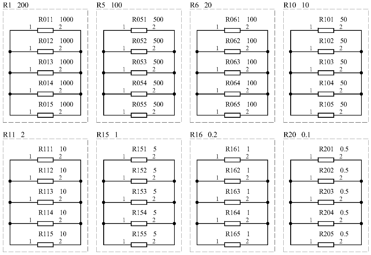 Method for giving output resistance value of series and parallel combination