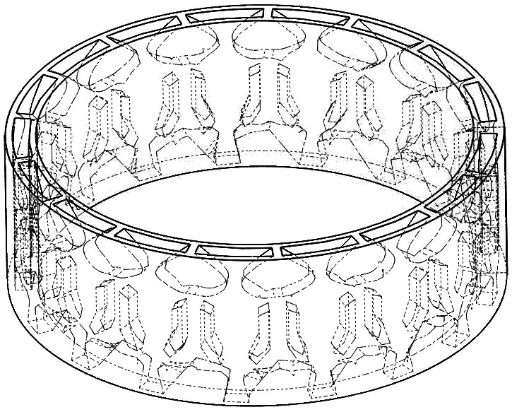 A self-excited oscillating annular jet mixing system