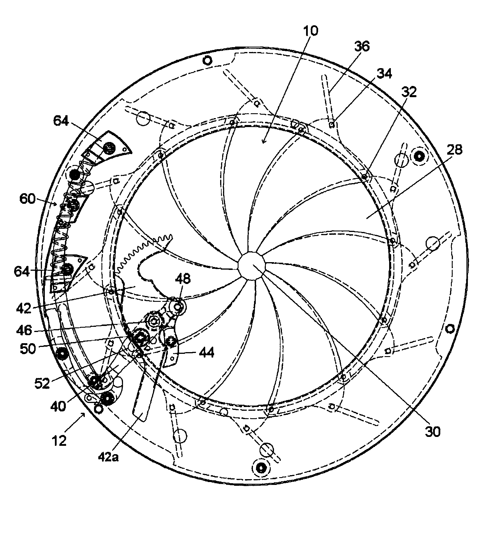 Timepiece provided with open dial plate