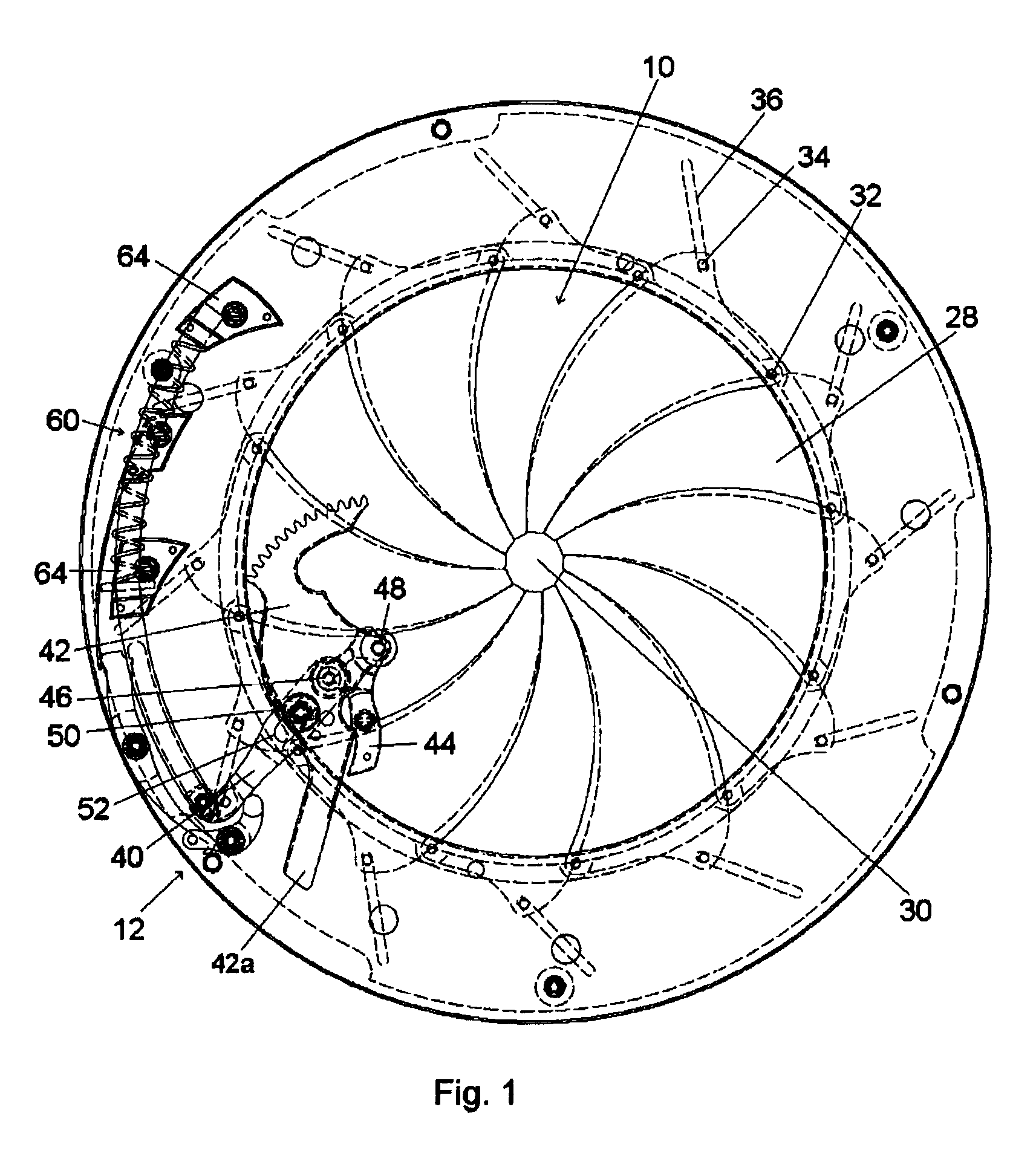 Timepiece provided with open dial plate