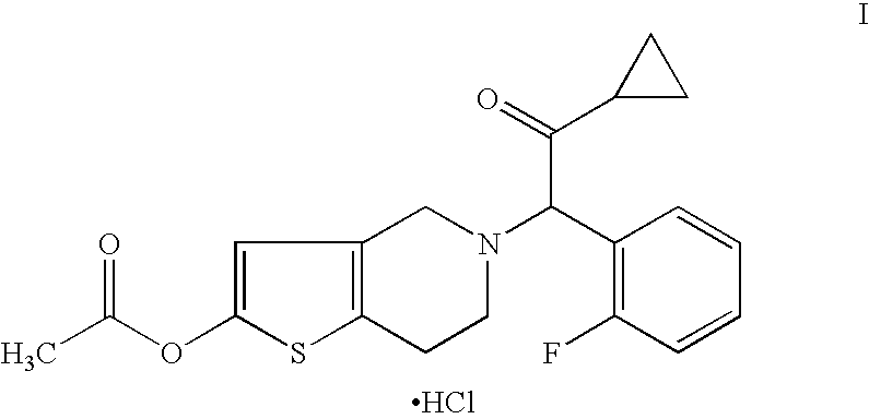 Formulation of a Thienopyridine Platelet Aggregation Inhibitor