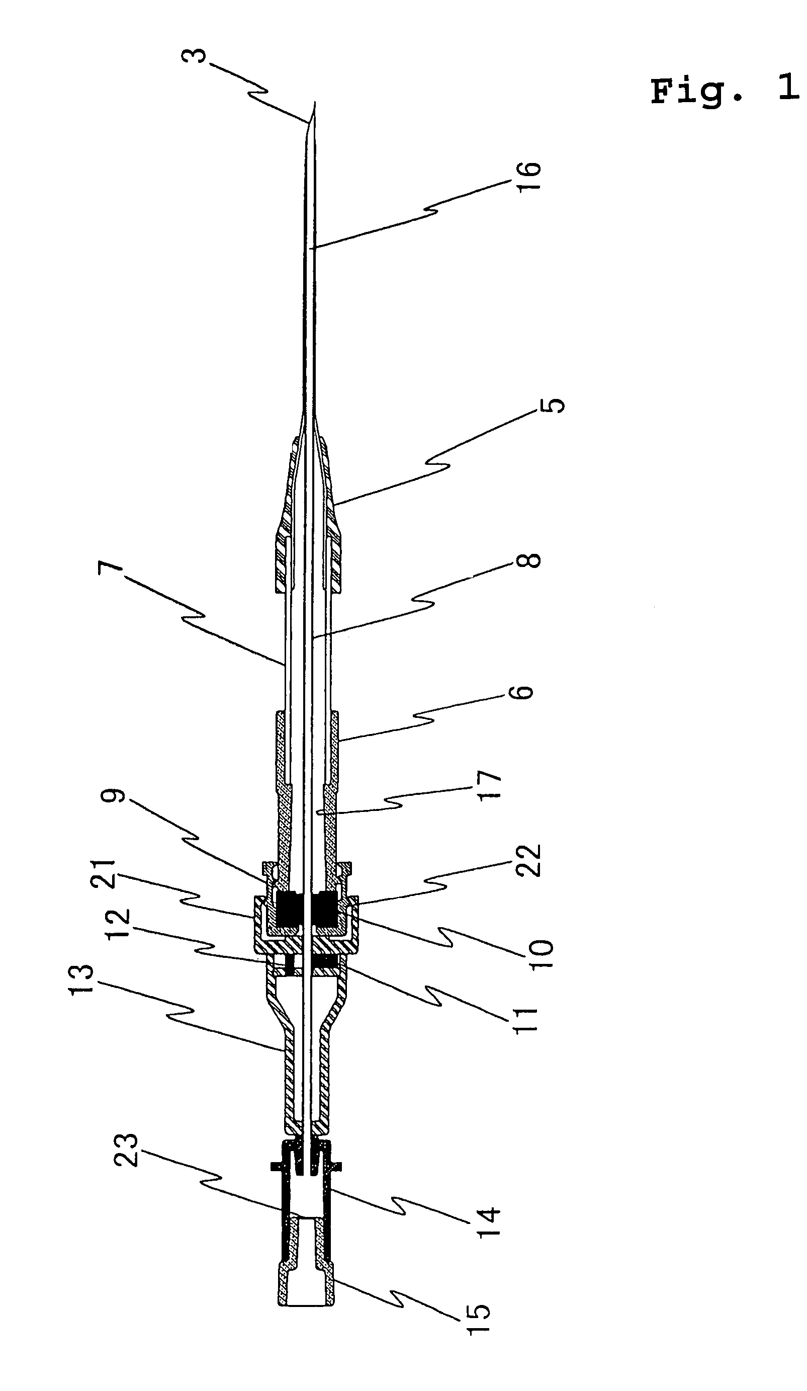 Safety indwelling needle