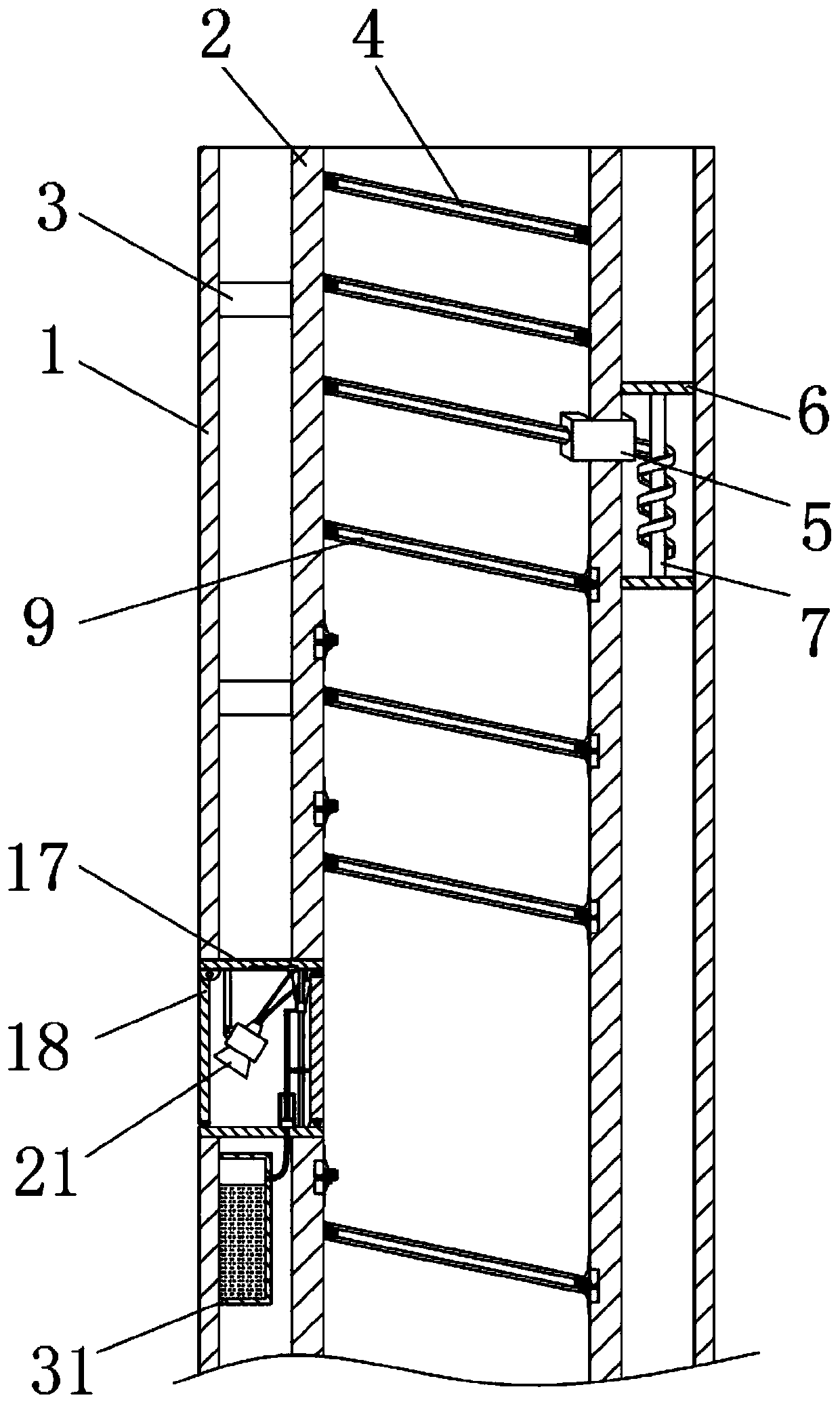 A hollow spiral silencer drainage pipe