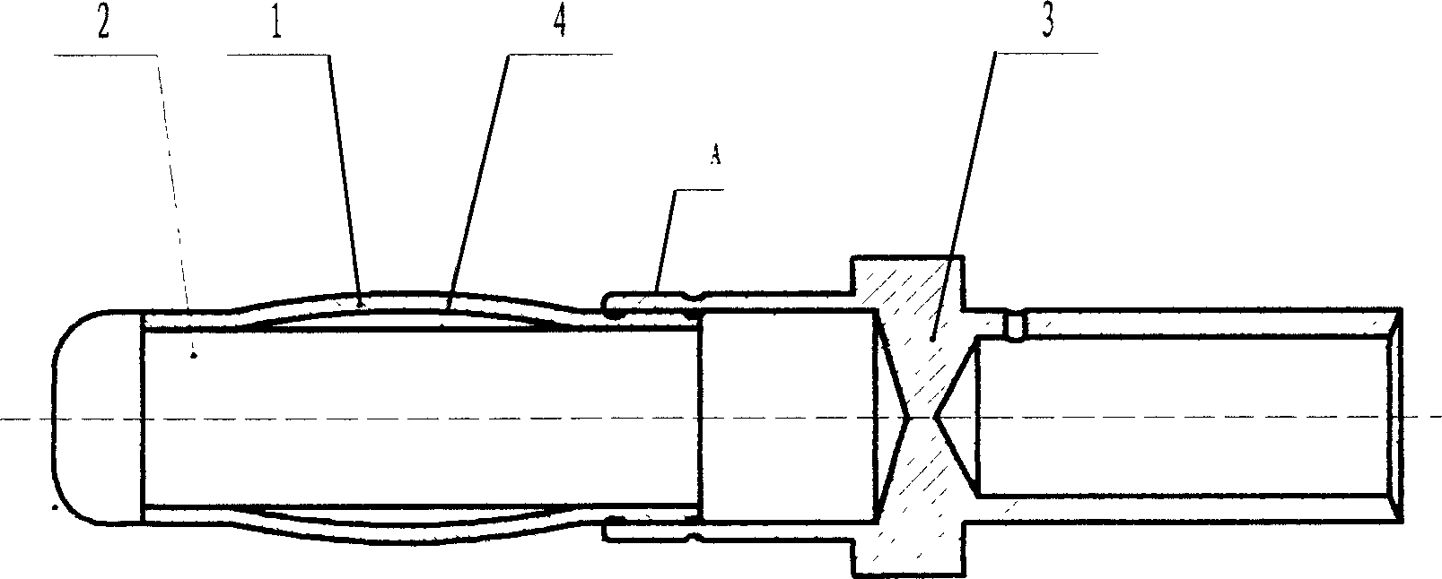 Inserting needle contact part with spring for heat inserting and pull-out