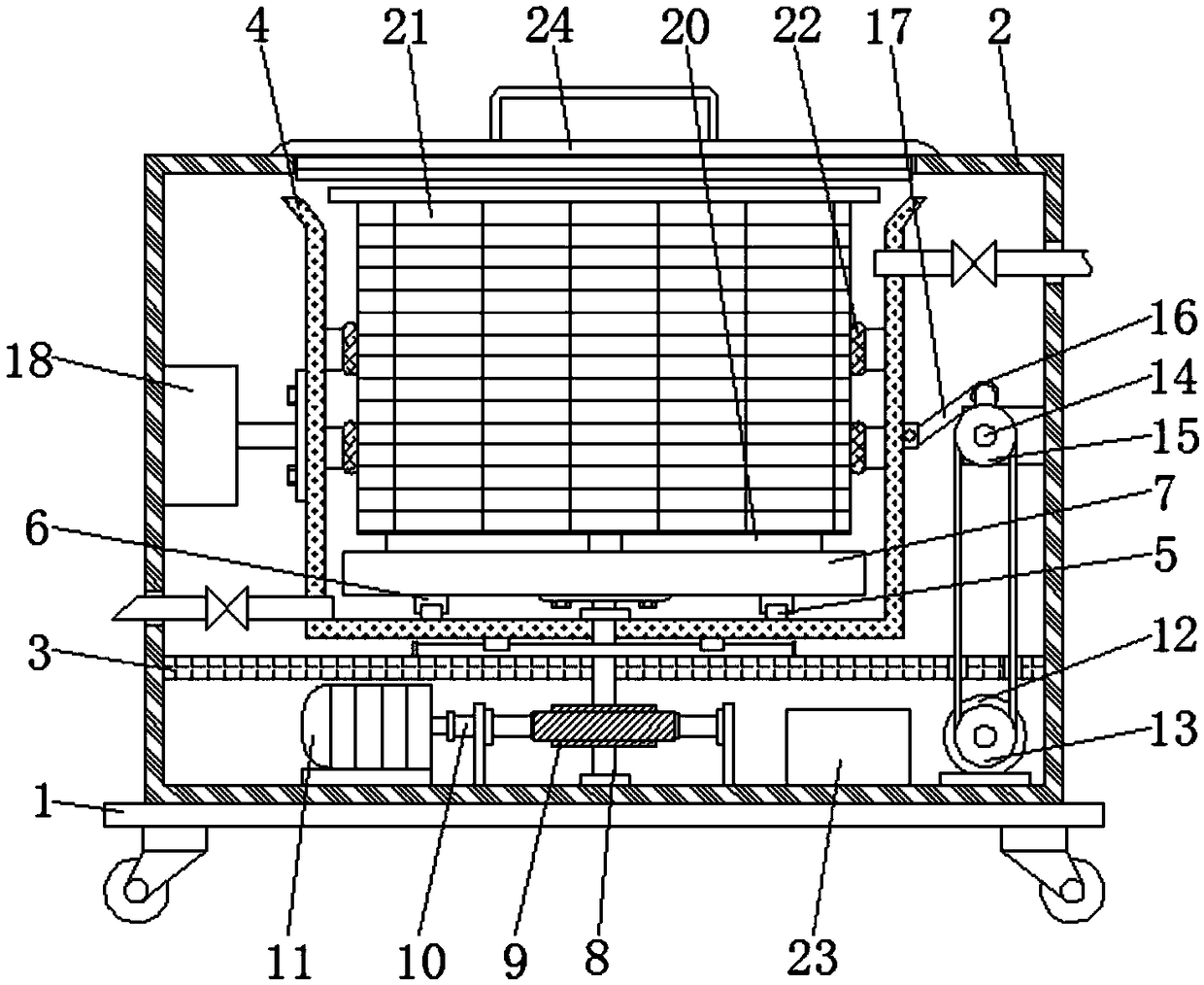 Cleaning device for hardware precision parts