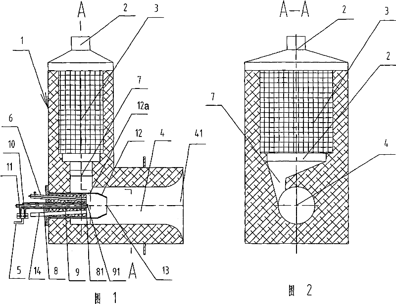 Flameless combustion heat accumulating type flat flame combustion nozzle