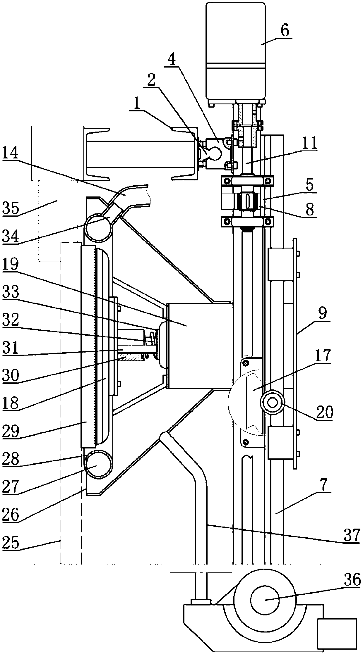 Dust removal device for glass screen