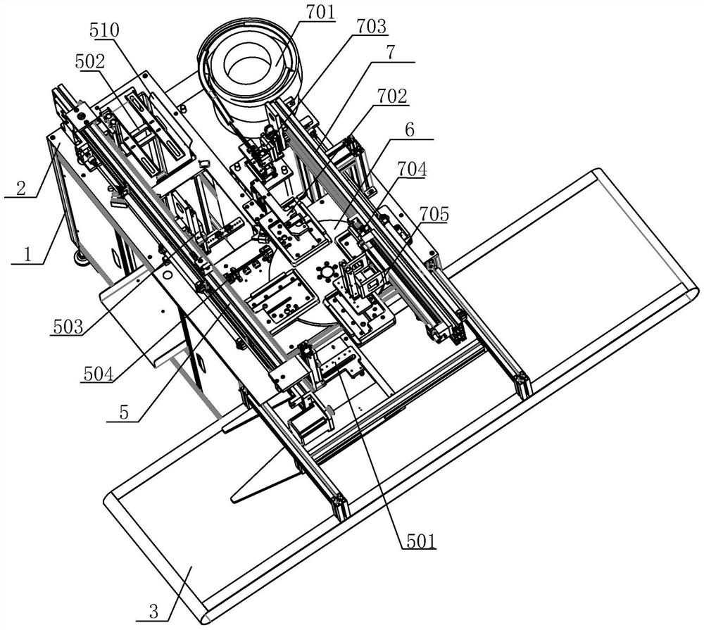 Automatic feeding and assembling device for printer components