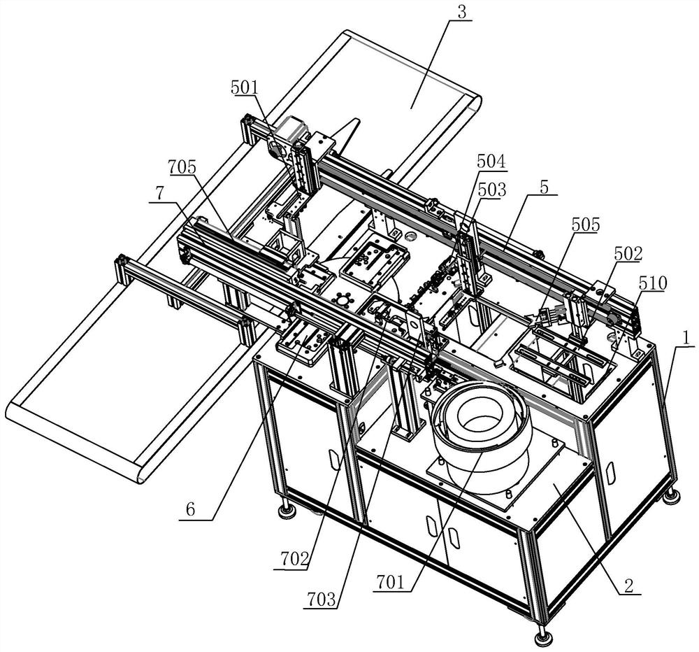 Automatic feeding and assembling device for printer components