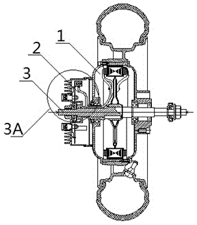 Controller-integration-based wheel hub motor of electric car