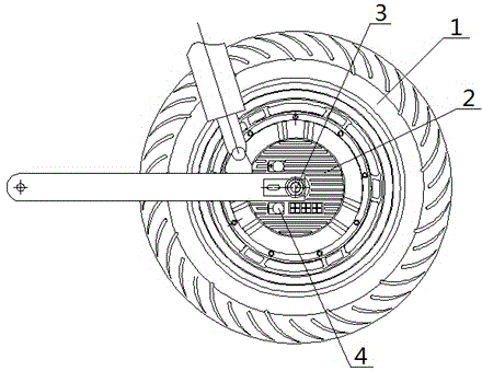 Controller-integration-based wheel hub motor of electric car