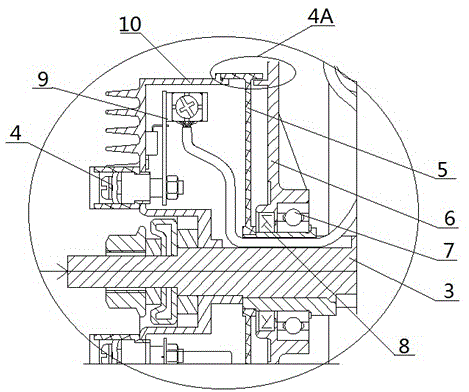 Controller-integration-based wheel hub motor of electric car