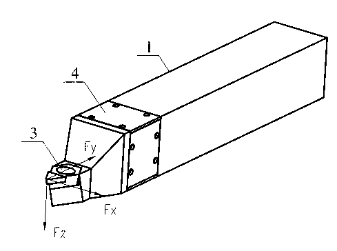 Intelligent cutter of integrated small three-way cutting force measurement system