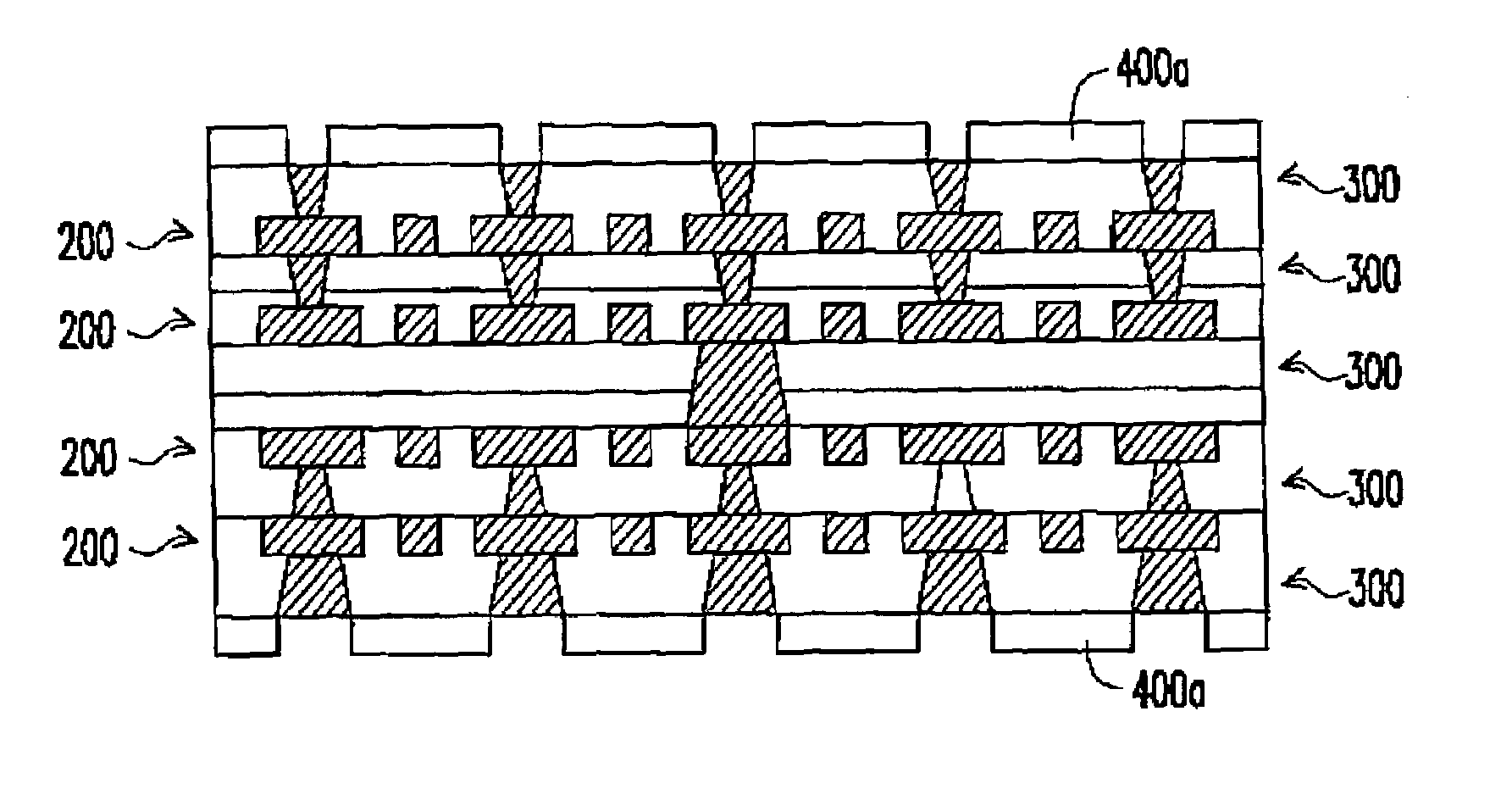 High density laminated substrate structure and manufacture method thereof