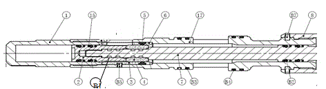 Online intelligent regulation-and-control water nozzle device of water injection well