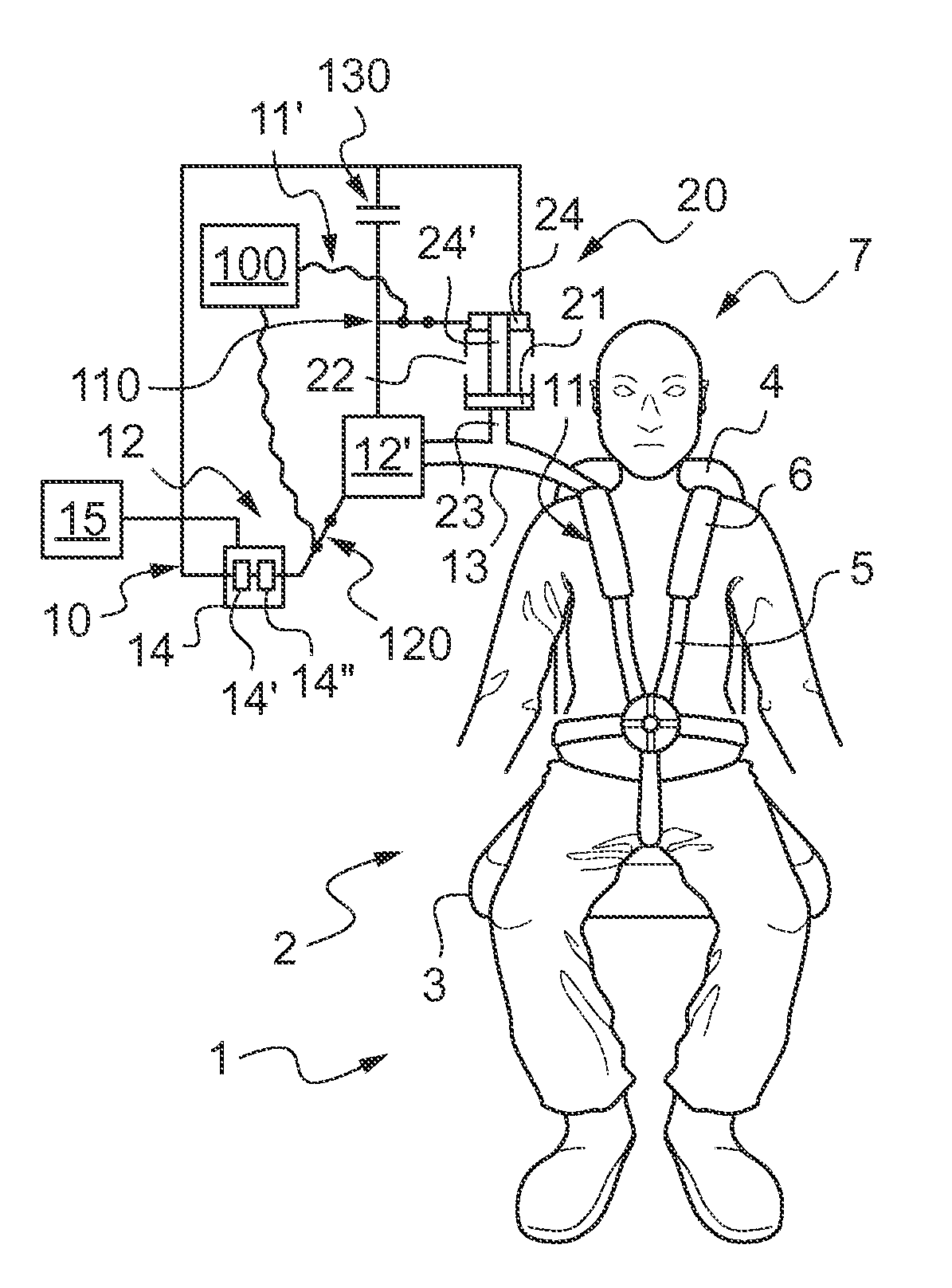 Protective device for protecting an occupant of a vehicle, a seat, and an associated vehicle