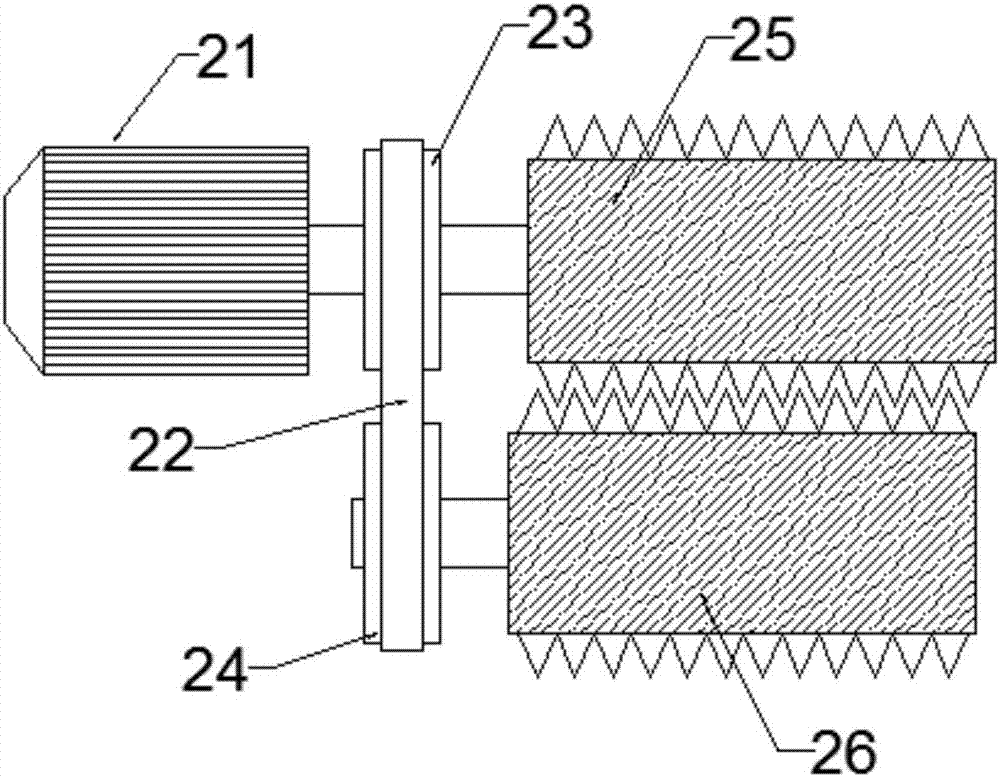 Damping type building material circulation smashing and crushing device